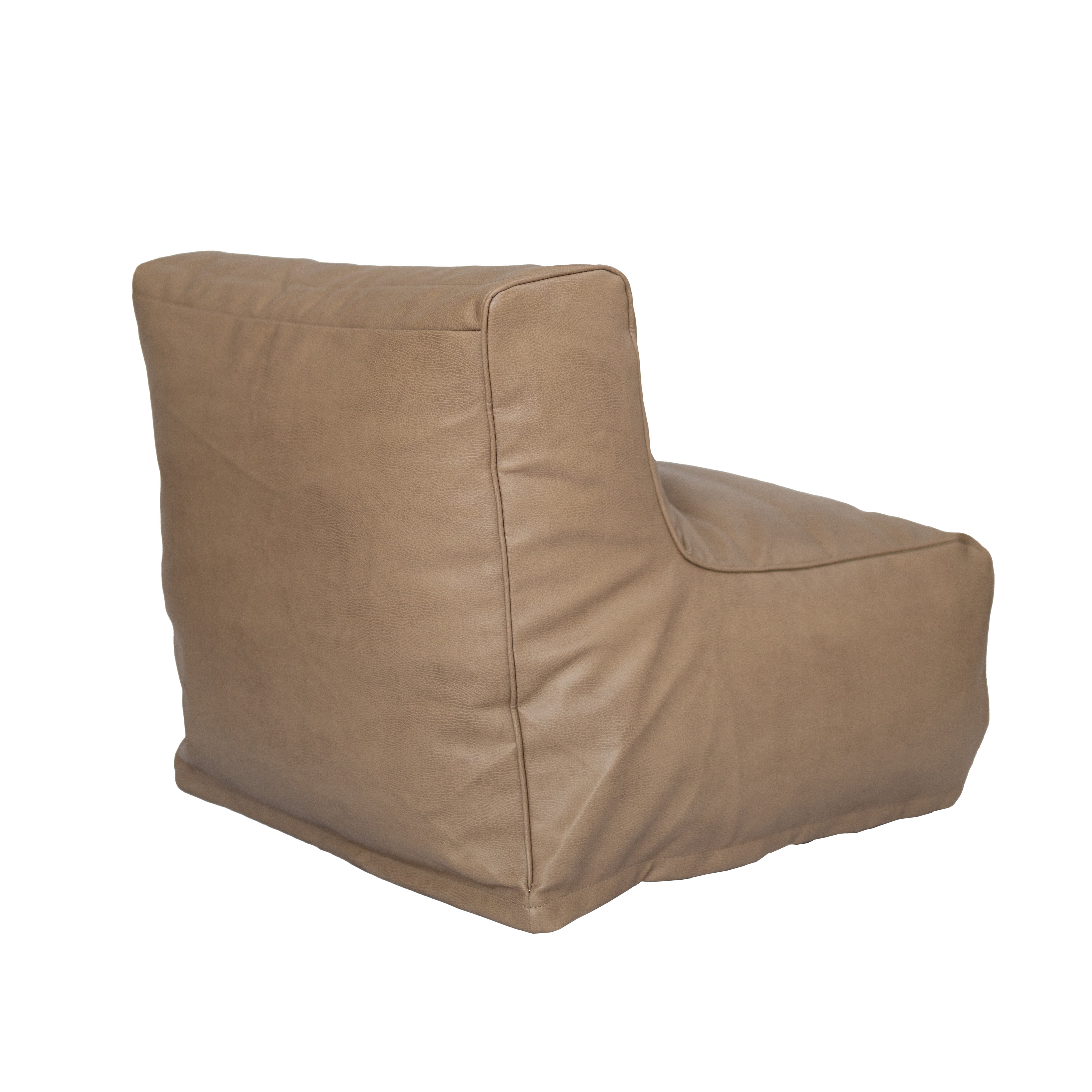Littles lounger Fawn, premium leather, Wipeable and non-toxic. Rylie Pea & Co.
