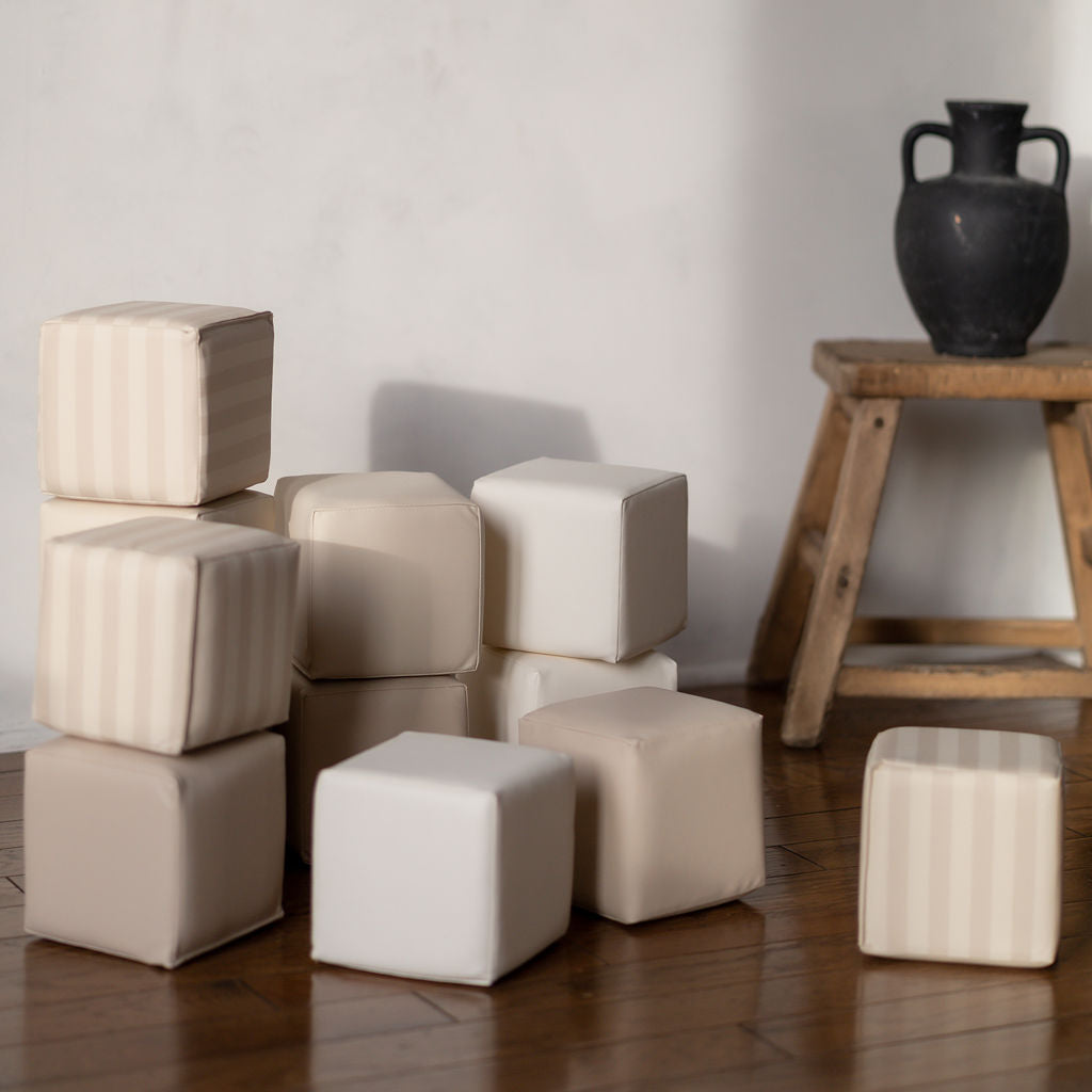 Soft Play Blocks 'Linen Stripe'