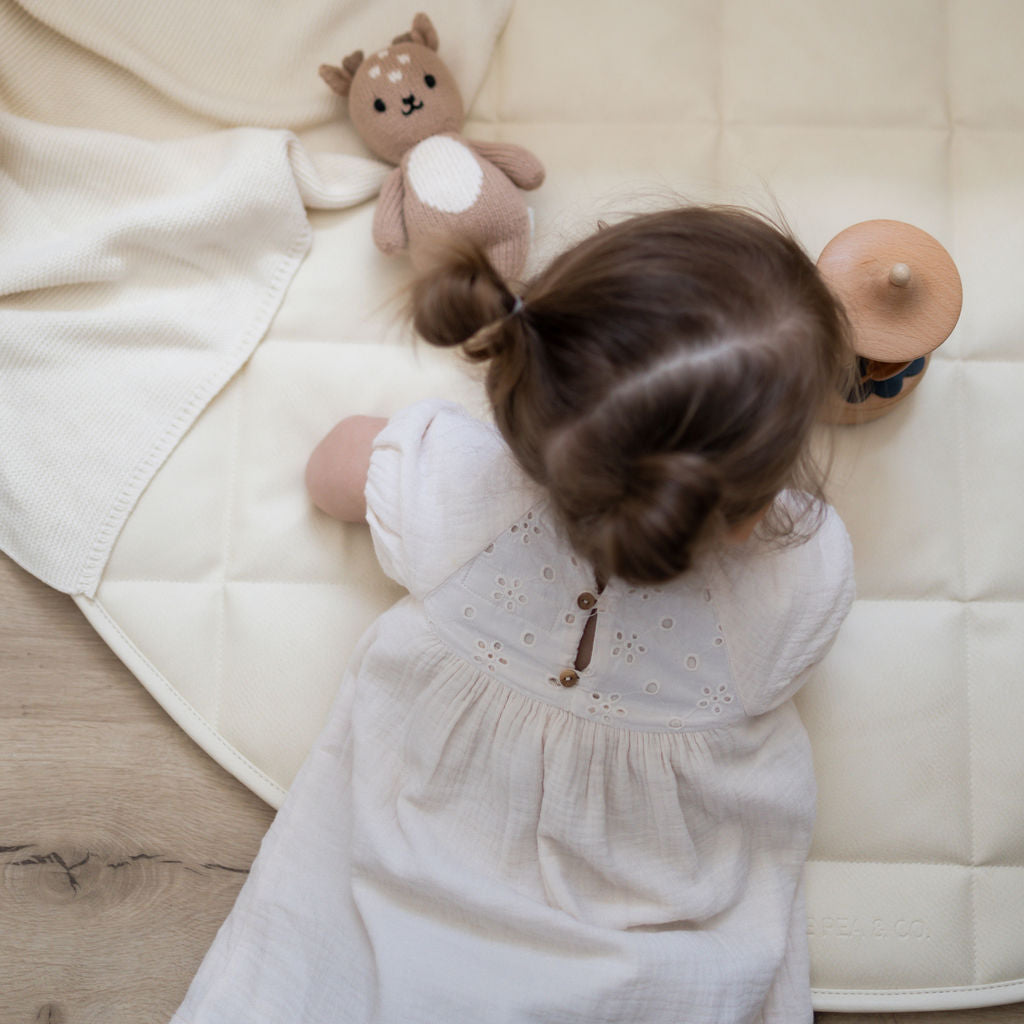 Quilted Leather Play Mat 'Cloud'