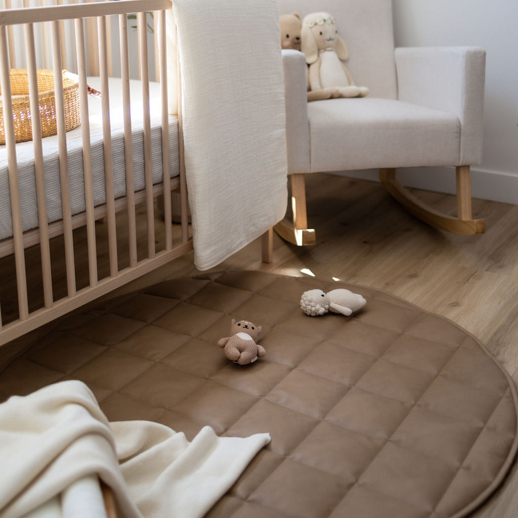 Quilted Leather Play Mat 'Fawn'