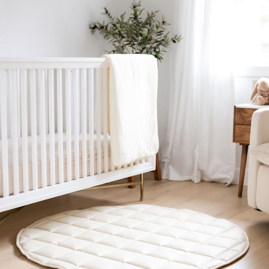 Quilted Leather Play Mat 'Cloud'