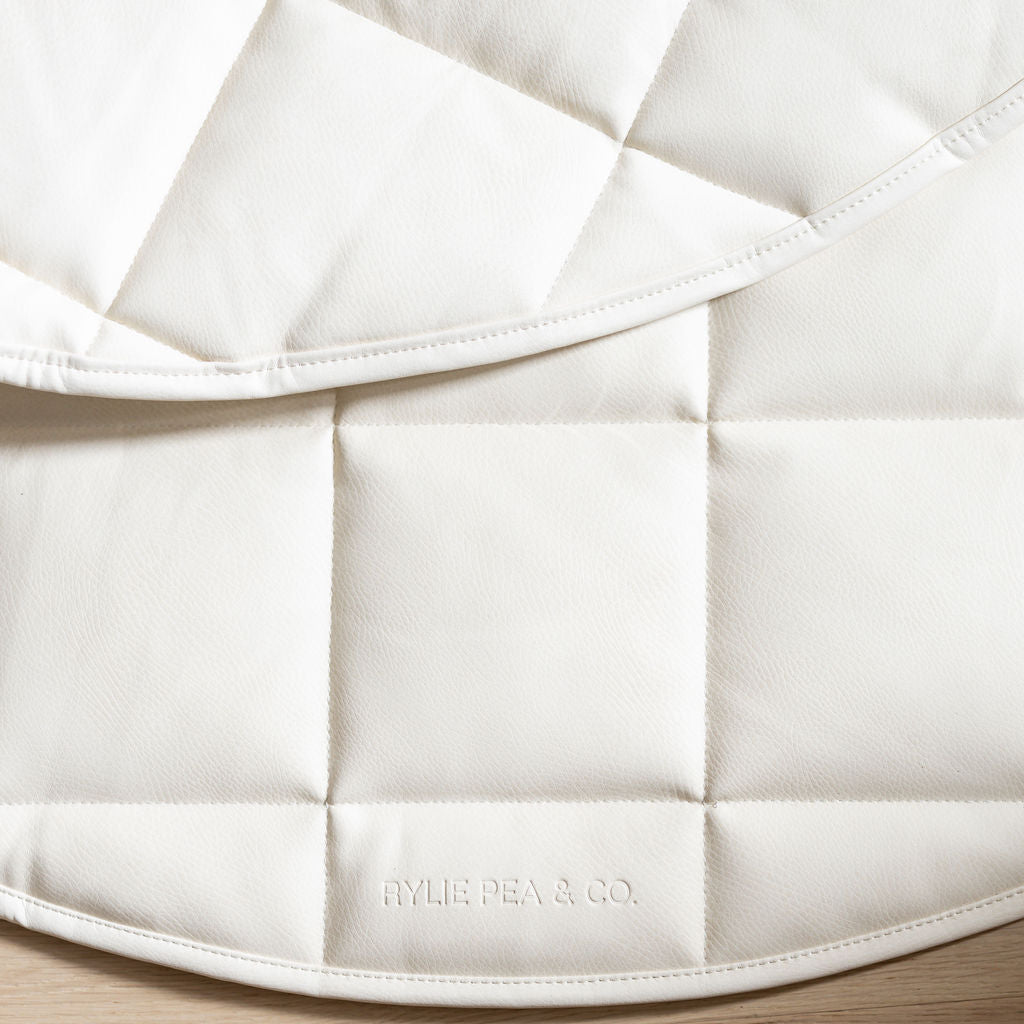 Quilted Leather Play Mat 'Cloud'