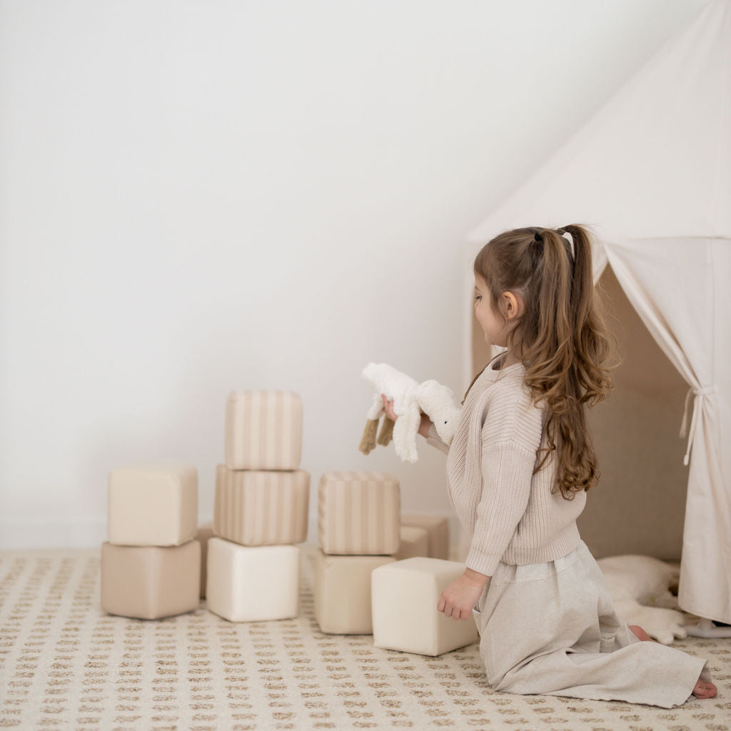 Soft Play Blocks 'Linen Stripe'
