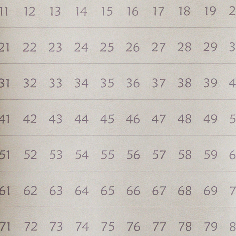 Leather Poster 'Numbers'