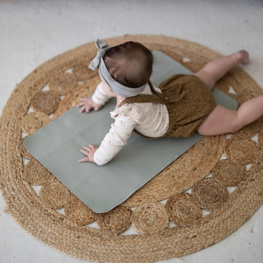 Rylie Pea & Co.wipeable leather portable diaper change mat