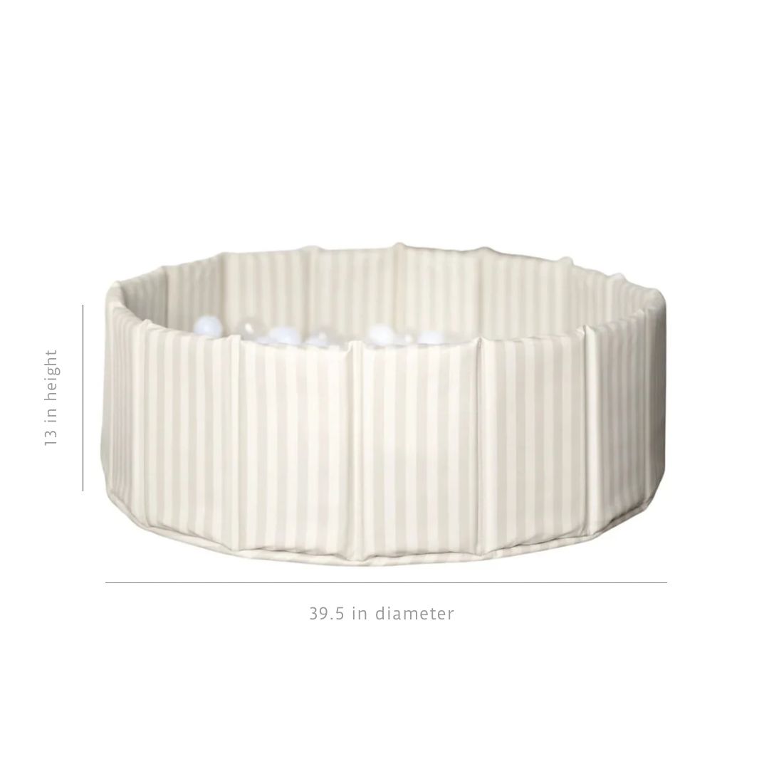 Leather Ball Pit 'Linen Stripe'