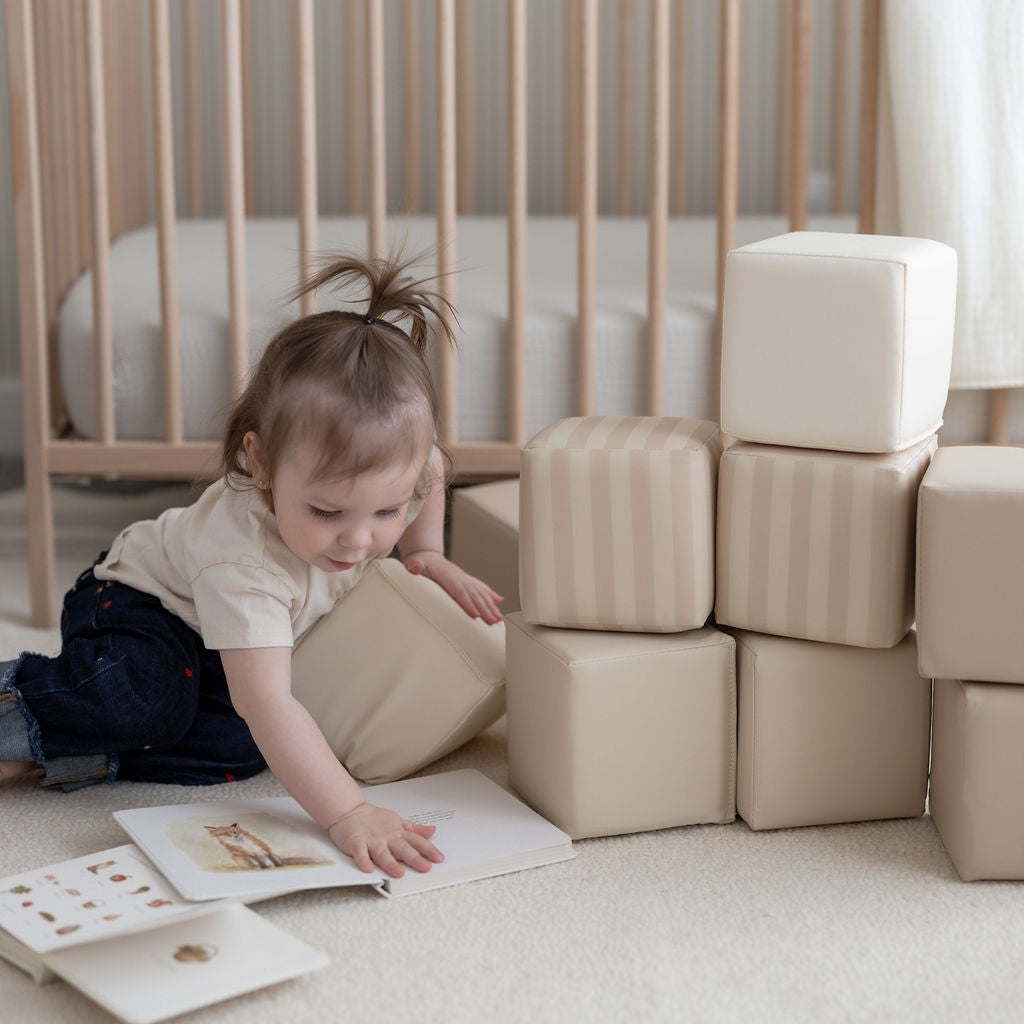Soft Play Blocks 'Linen Stripe'