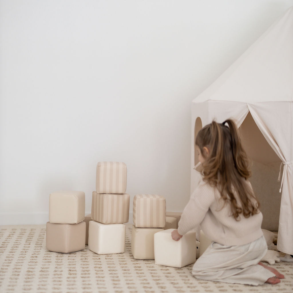 Soft Play Blocks 'Linen Stripe'