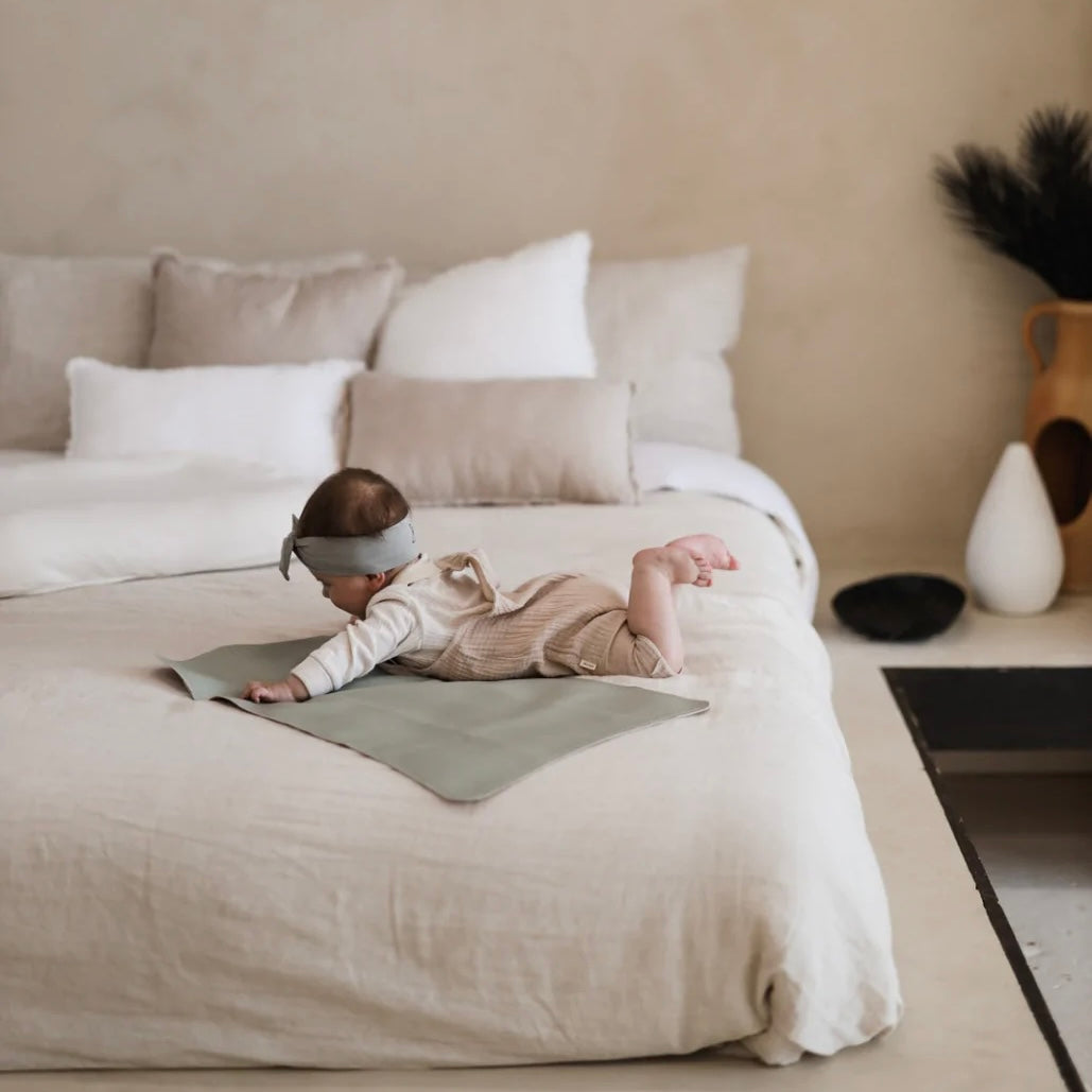 Rylie Pea & Co. leather change mat travel essential for new parents