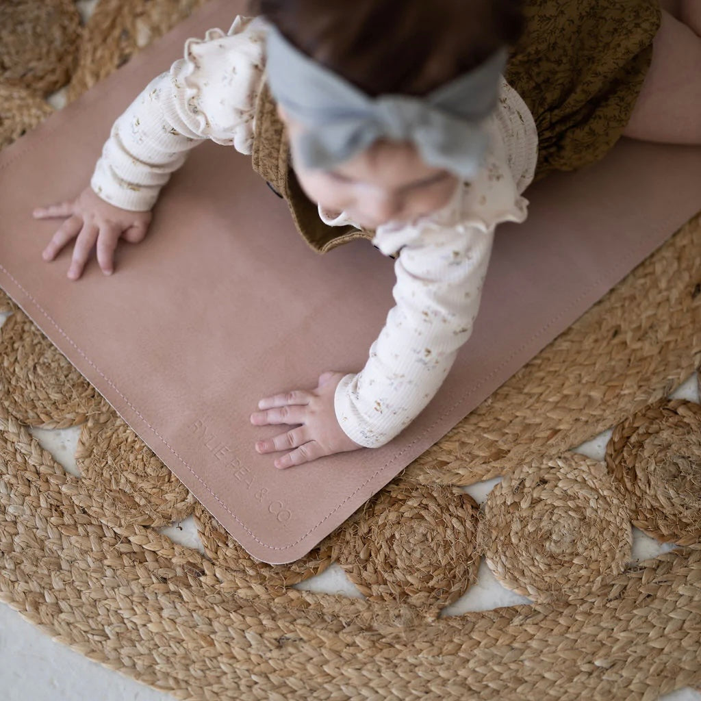 Rylie Pea & Co. leather change mat travel essential 'dusk'